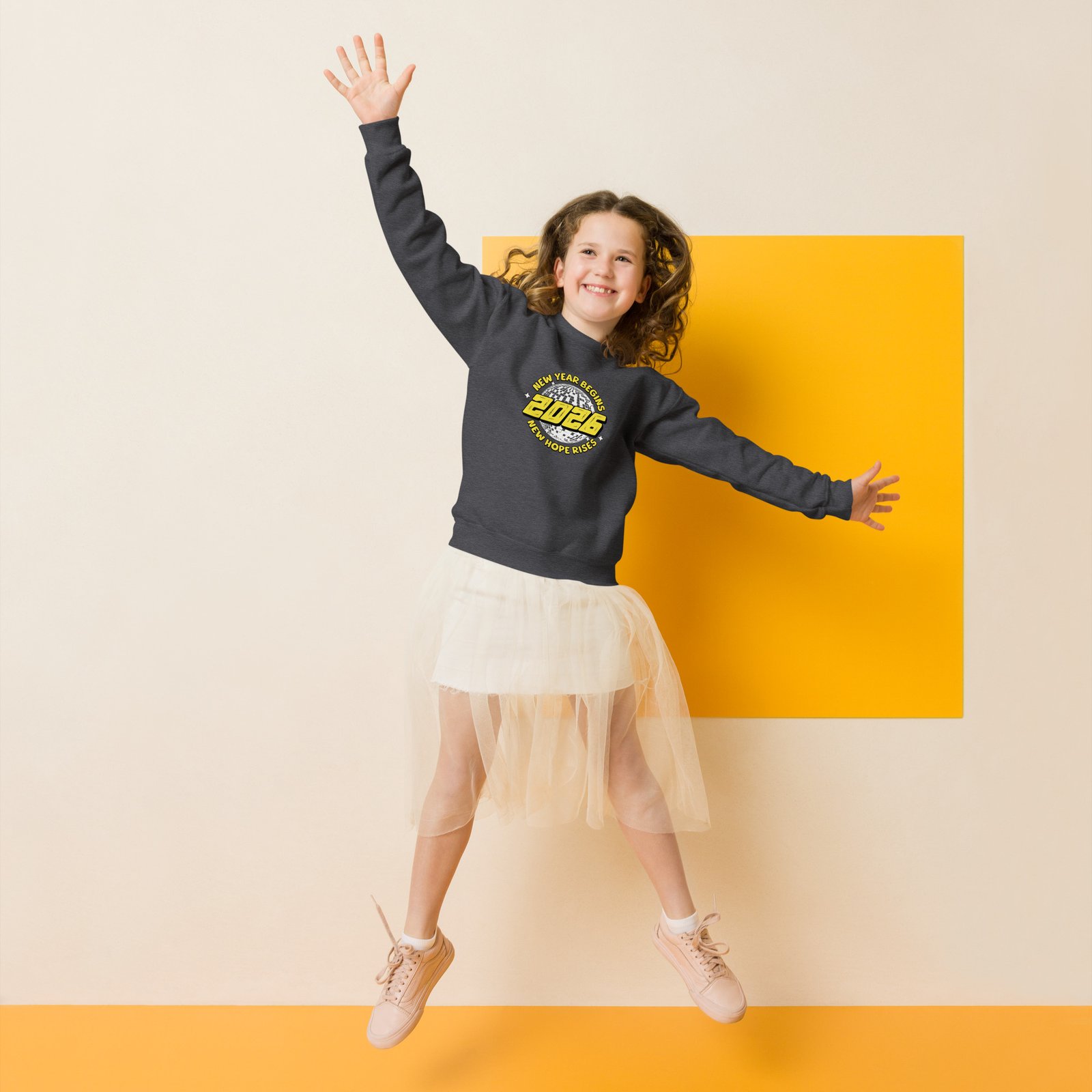 New Year Begins 2026 – Kids Sweatshirt - Image 4