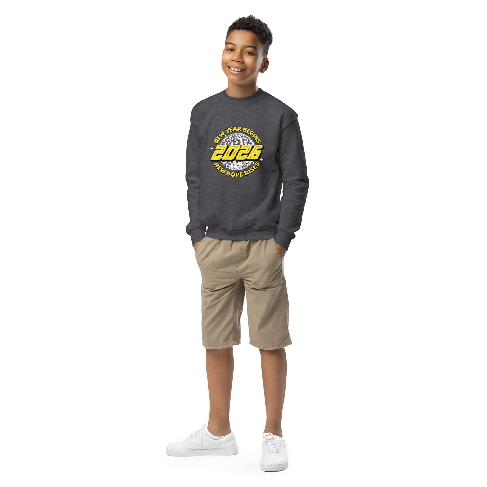 New Year Begins 2026 – Kids Sweatshirt - Image 7