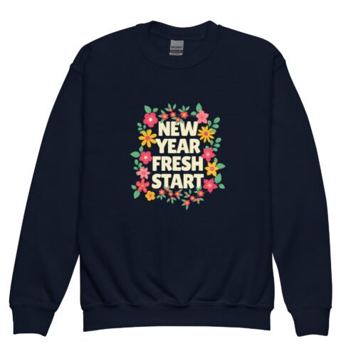 New Year Fresh Start – Kids Crewneck Sweatshirt