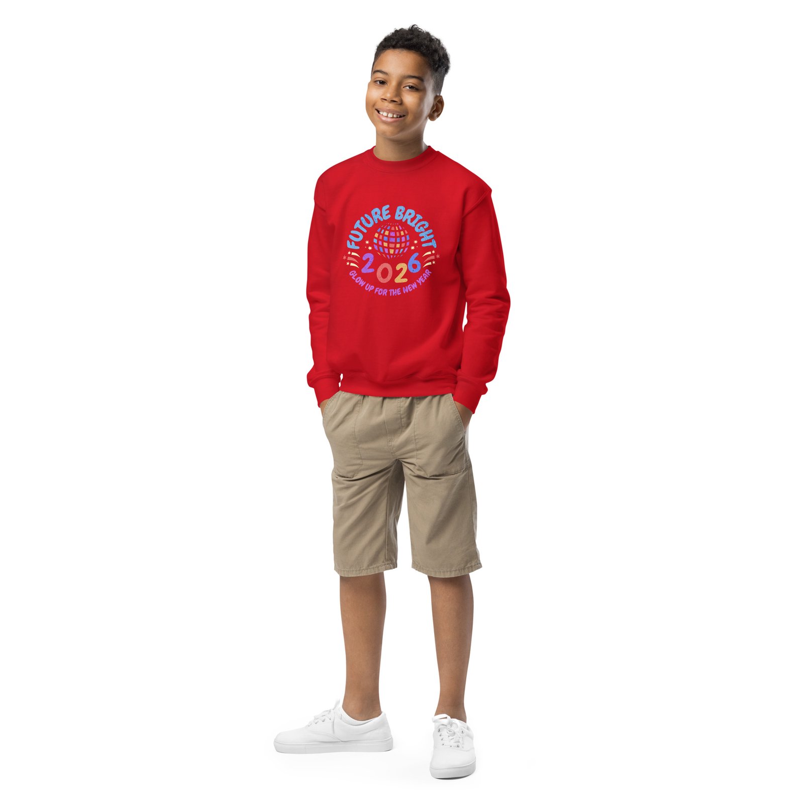 Future Bright 2026 – Kids Sweatshirt - Image 3