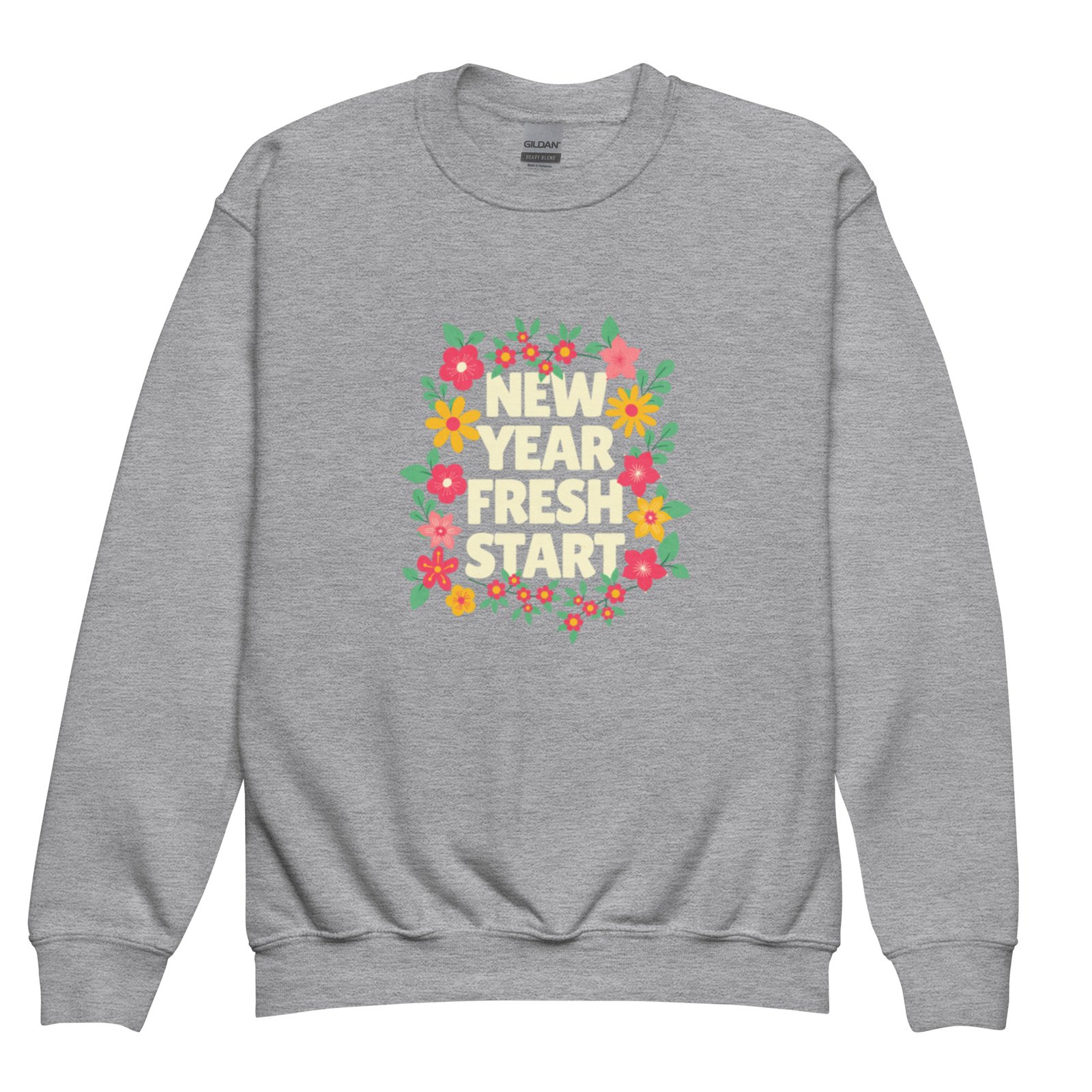 New Year Fresh Start – Kids Crewneck Sweatshirt - Image 10