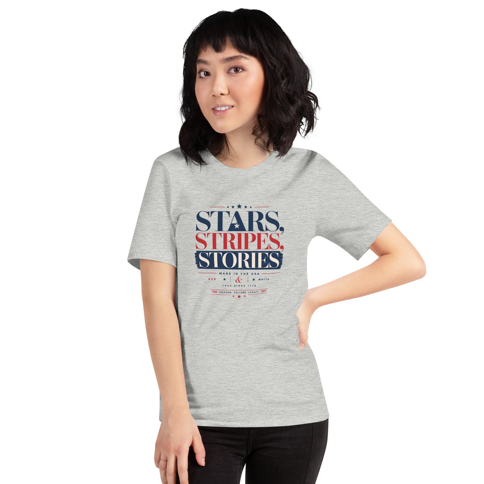 Stars, Stripes & Stories Unisex T-shirt - Image 3