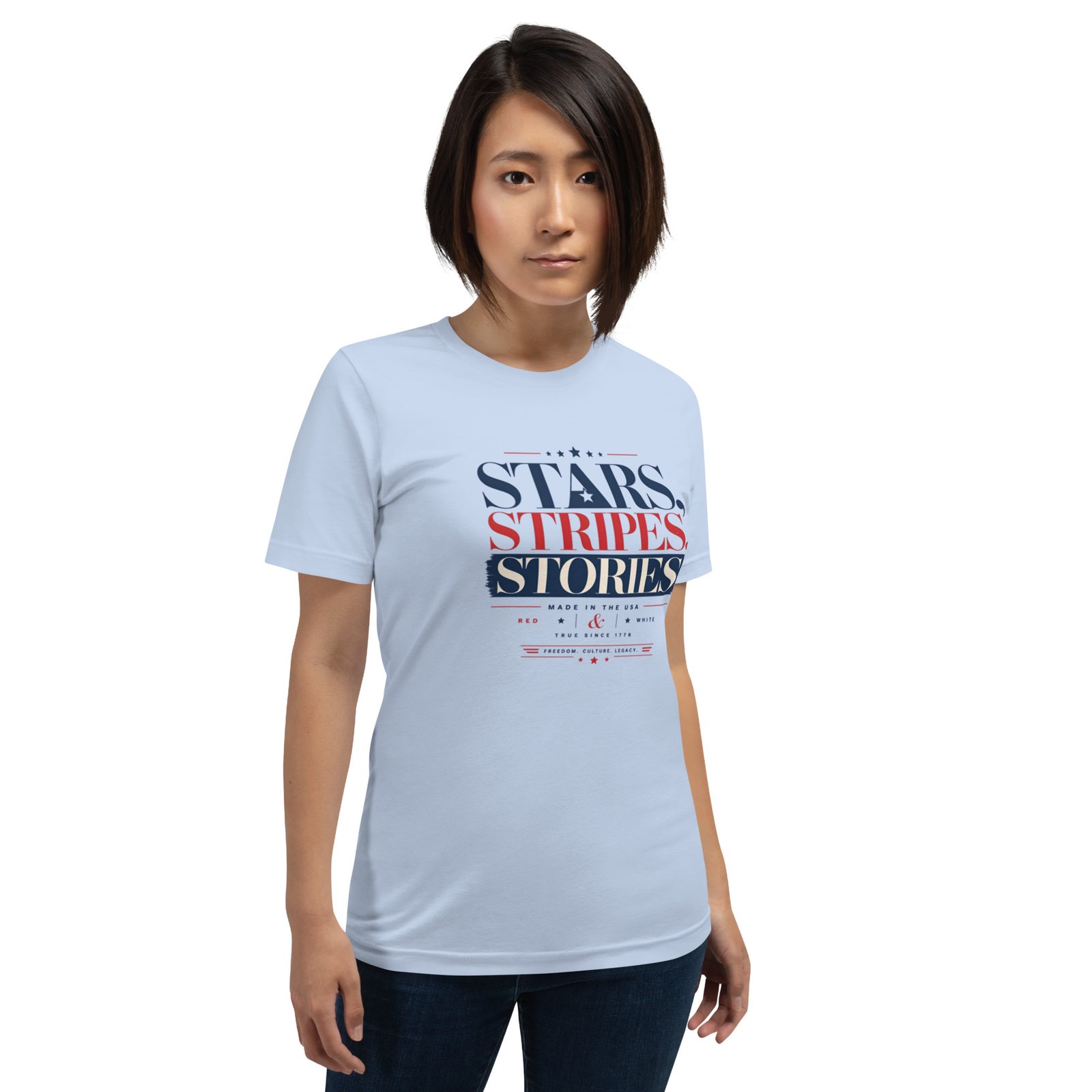 Stars, Stripes & Stories Unisex T-shirt - Image 4