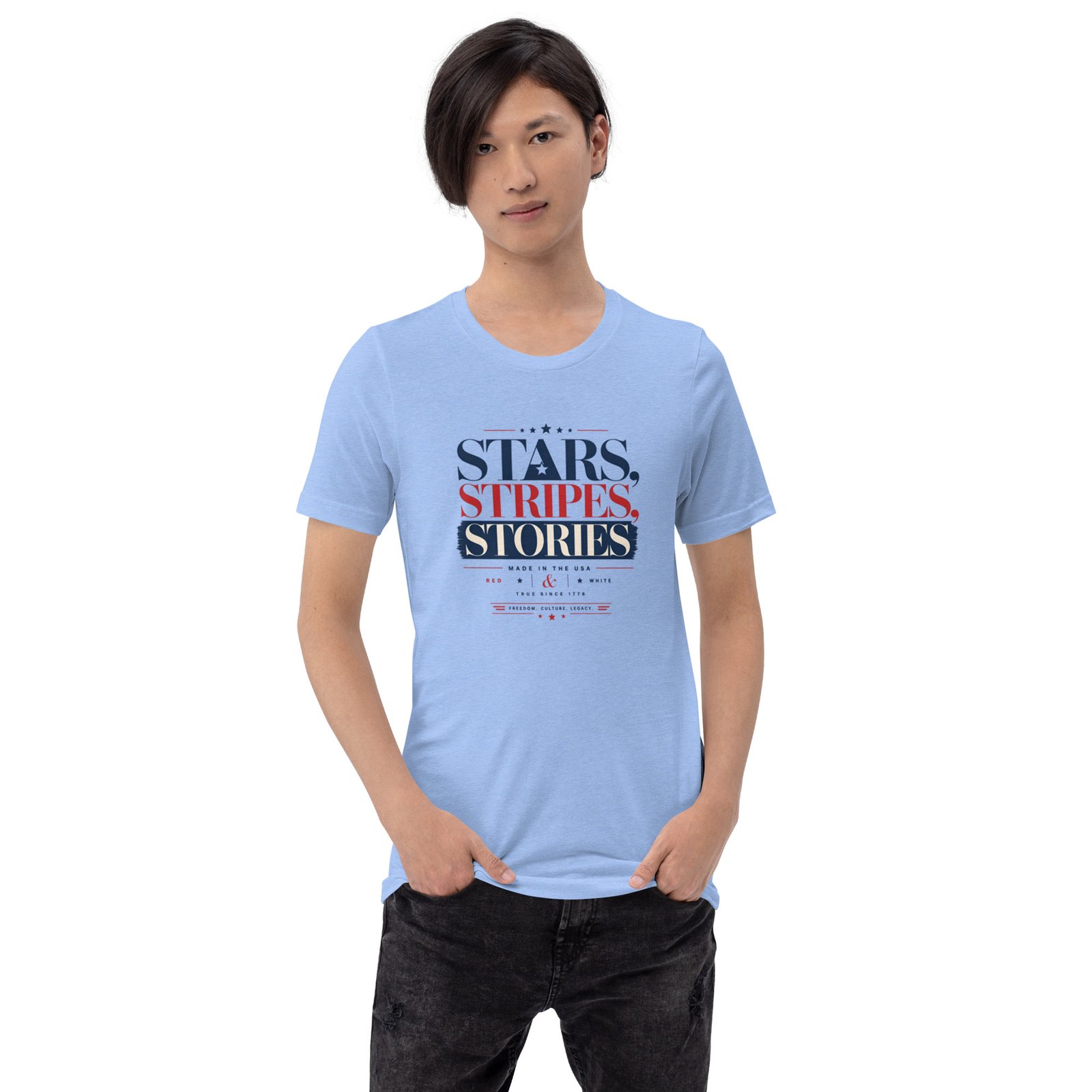 Stars, Stripes & Stories Unisex T-shirt - Image 2