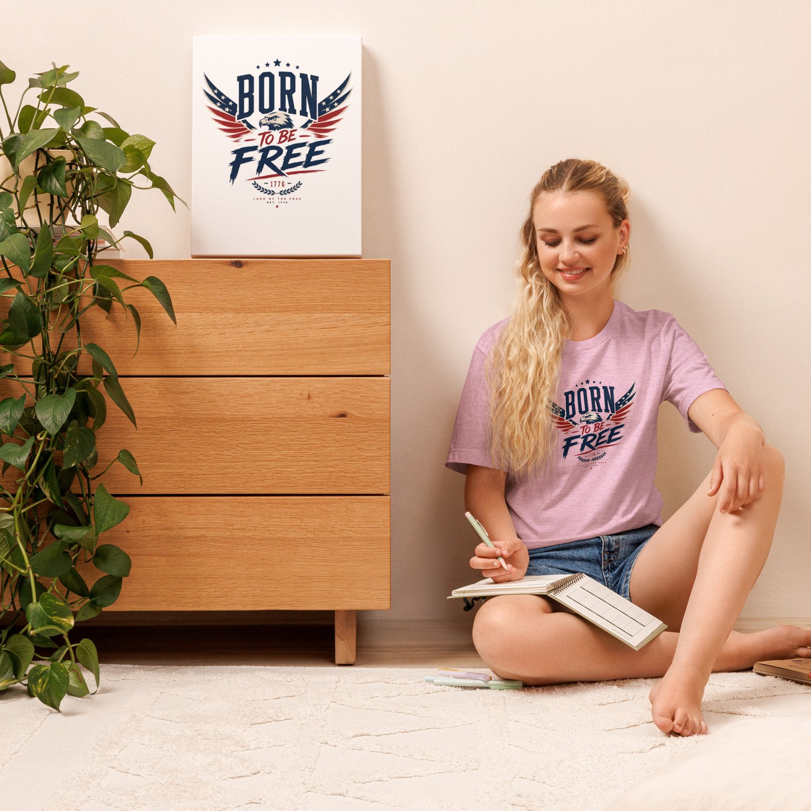 Born to Be Free Eagle Unisex T-shirt