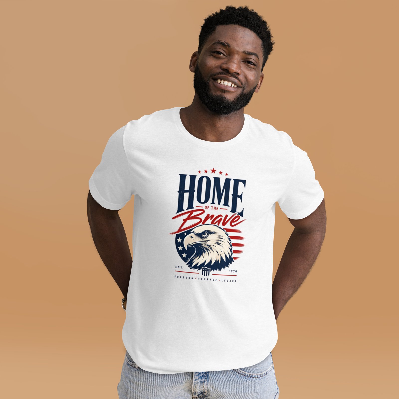 Home of the Brave Eagle Unisex T-shirt - Image 5